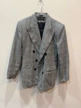 100% Pure Wool Houndstooth Vintage Blazer Giorgio Sant' Angelo
